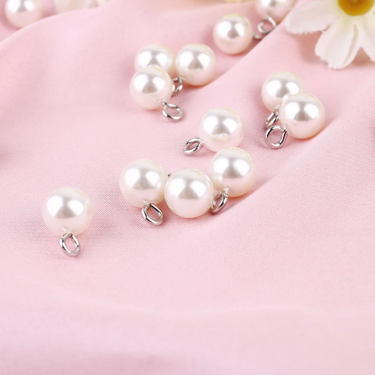 100 Pcs Pearl Pendant for Earring Earrings Scattered Beads DIY Jewelry Accessory Simulated