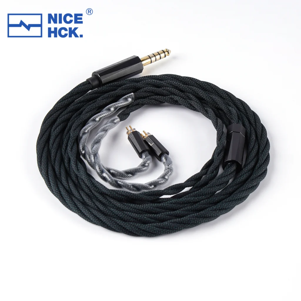 NICEHCK MeetEva HiFi IEM Cable plateado aleación de cobre plateado + Cable de actualización OFC Chapado en plata MMCX/2 pines para Quintet Performer8