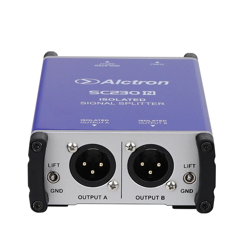 Alctron SC230N Passive Signal Splitter Isolated Microphone Splitter Splits a Male Microphone XLR Input to 2 XLR Outputs