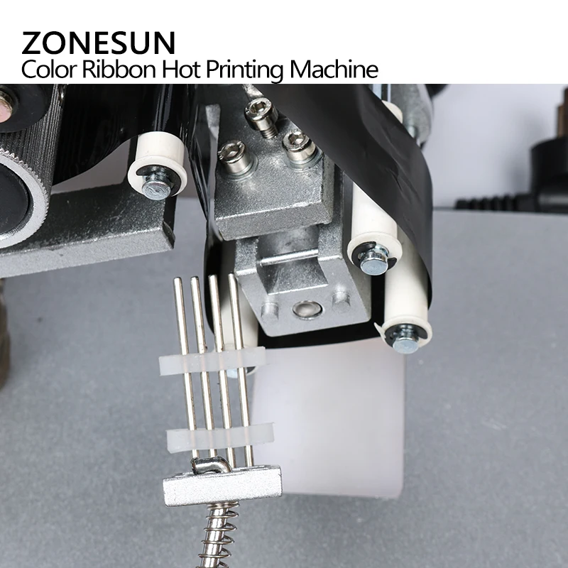 ZONESUN ZY-RM5 Coding Machine Color Ribbon Hot Printing Machine Heat Ribbon Printer Film Bag Date Printer 220V/50Hz