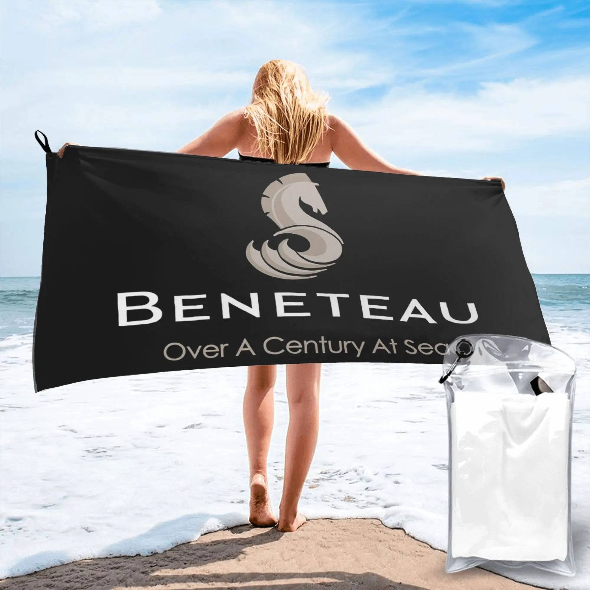 Beneteau Sailboat Sailing yacht POCKET SIDE Beach Towel Soft Microfiber Quick Dry Absorbent Quick Towels For Swimming