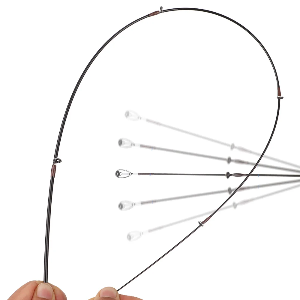 ROLLFISH Angelrute mit Massivholzgriff, UL Spinning Casting Forellen-Angelrute aus Kohlefaser, Superweiche Angelrute mit Schneller Aktion, 1,38-1,8m – Detail 2