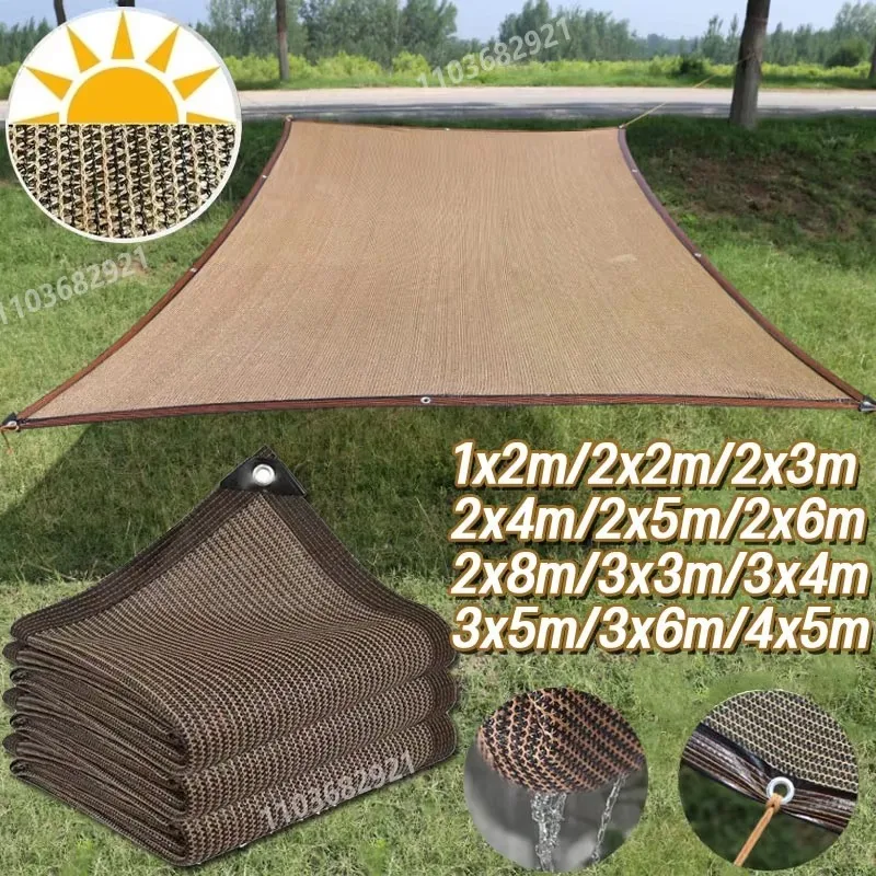 Outdoor-Garten-Sonnenschutznetz, Terrassen-Sonnenschutz, Camping-Sonnenschutznetz, UV-Schutz, HDPE-Sonnenschutzgewebe