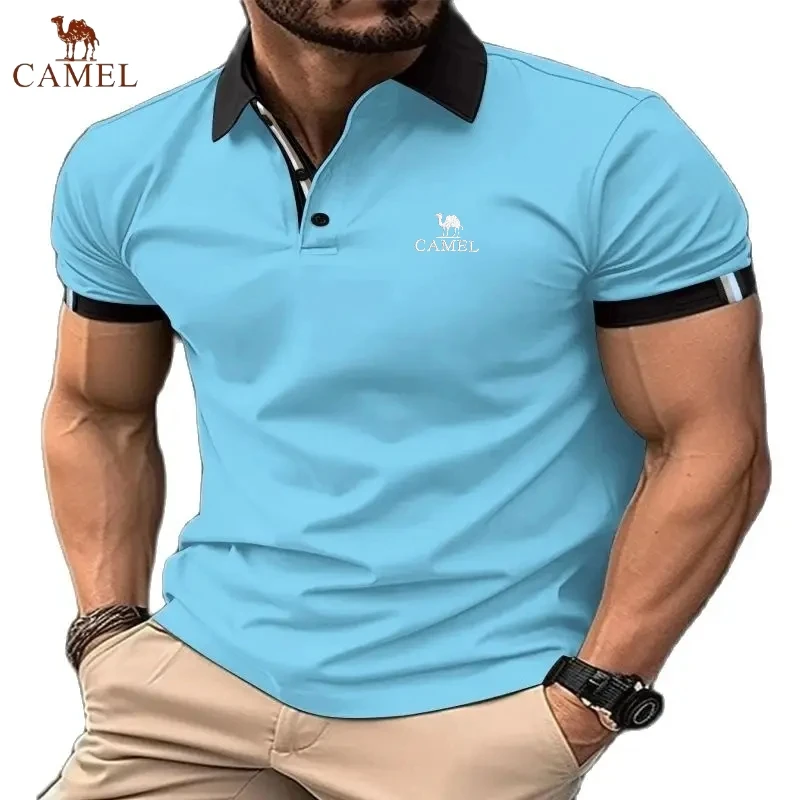 New Men's Exquisite Embroidered Short Sleeve Polo Shirt, Summer High Quality Luxury Fashion Leisure Multi Functional T-shirt Top