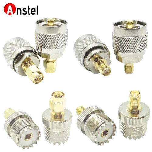 Adaptador de antena de Radio SMA a UHF PL259 SO239, conector Coaxial RF UHF a SMA macho a hembra para Cable Coaxial de antena FPV
