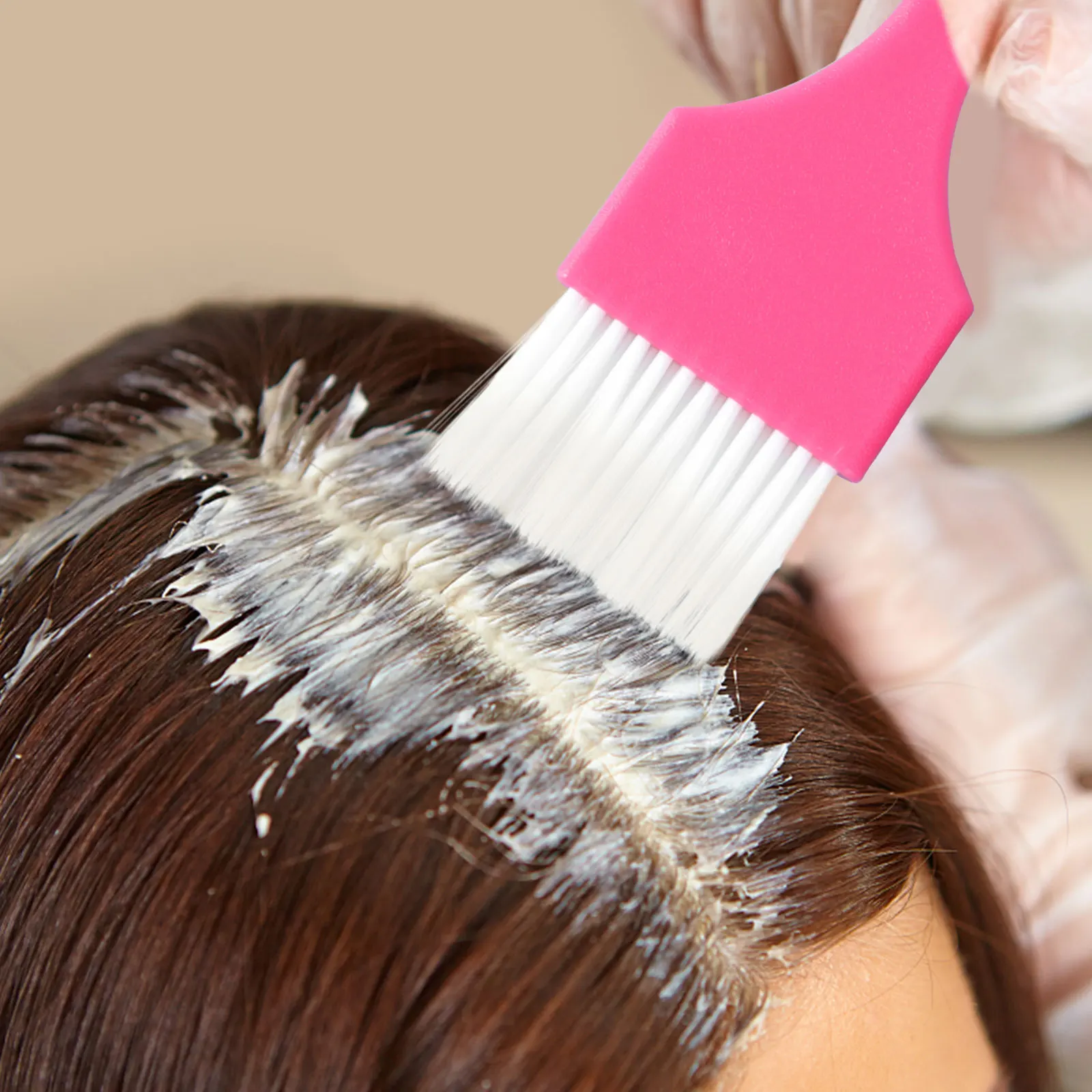 2 قطعة فرشاة مقبض طويل تلوين مشط للمنزل صالون الحلاقة تلوين الشعر مشط استخدام أداة توزيع لون الشعر
