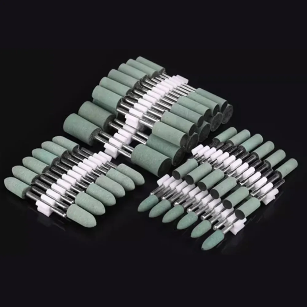 

50/100PCS Rubber Grinding Head Buffing Wheels Rust Removal Aluminum Metal Polish Tool Burnishing Glossy Kit Abrasive Accessories