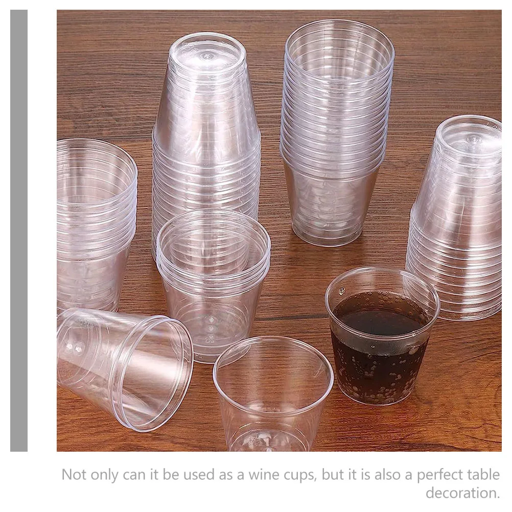 

100pcs Air Disposable Small Plastic Cups Party Clear Beverage Cups for Wedding Party Beverage Water Juice Use