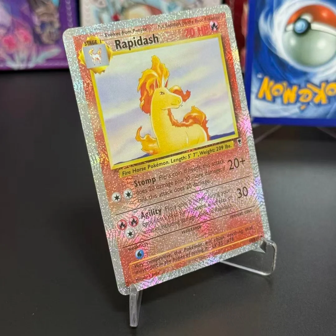 TCG English Rapidash Collection Cards #060 2002 Legendary Collection Fire Reverse Holo Foil Cards Diy Proxy view 3