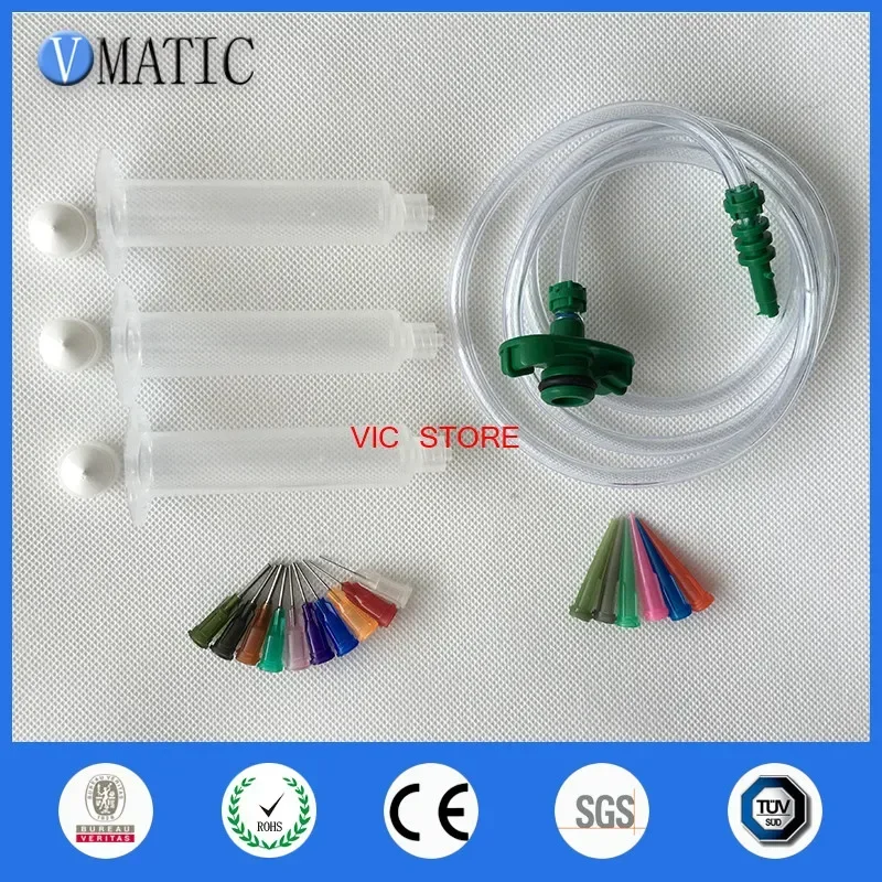 Free Shipping Trade Assurance Quality 30cc/ml Dispenser Dispensing Needle Tips Pneumatic Syringe Barrel Valve Robot Adapter