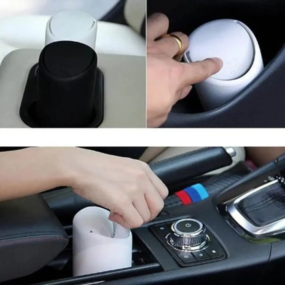 Auto-Mini-Mülleimer mit Deckel, Silikonmaterial, perfekt für Auto-Mülleimer und Mülleimerhalter für Auto für schwarze Farbe
