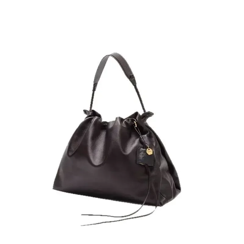 S 2026 Handbags Commuting Shoulder Bags Large Capacity Tote Bags Fashionable and Simple Drawstring Bags Popular birthday gift