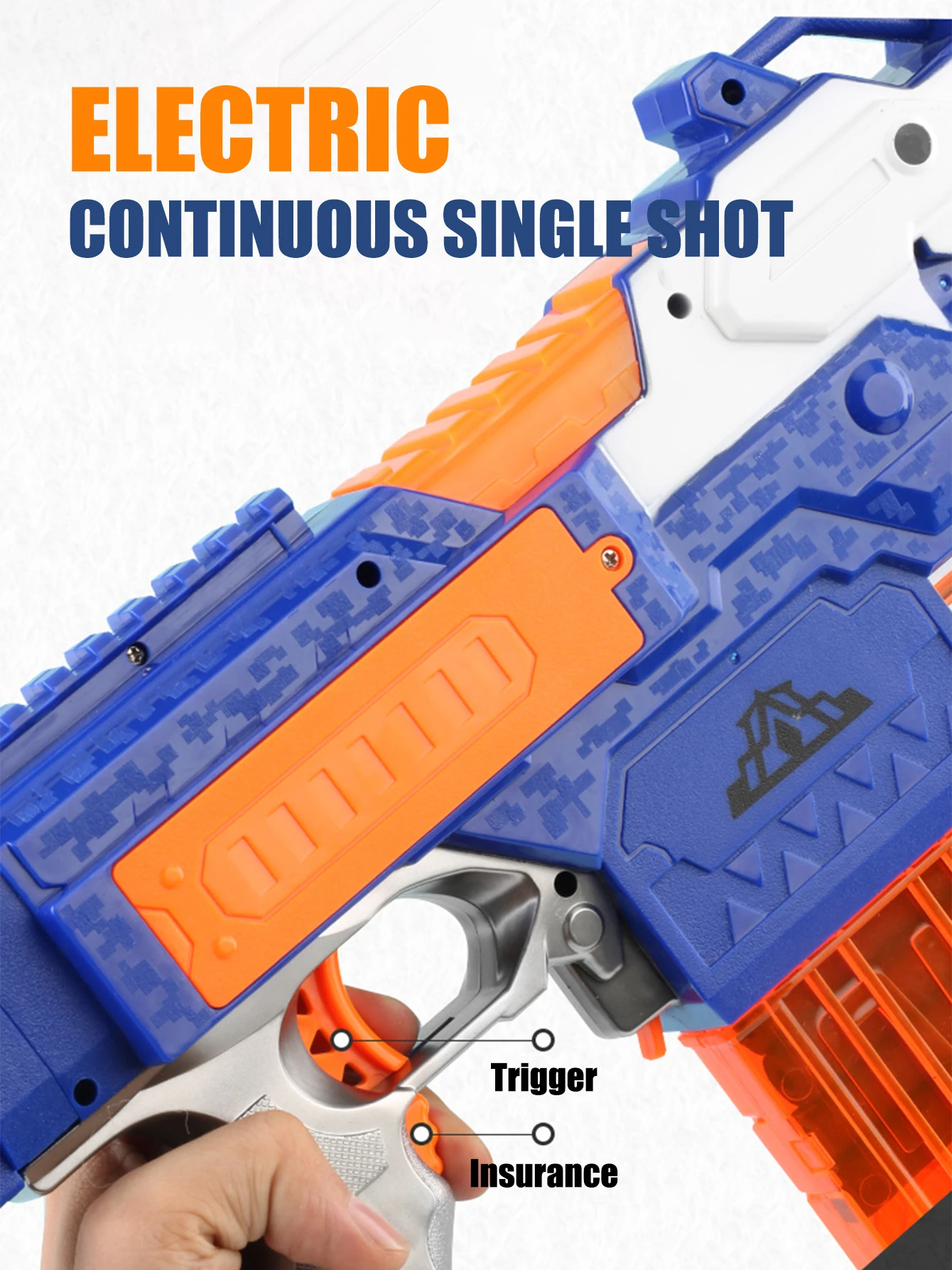 FF Children's Soft Bullet Toy Gun Submachine Gun With 20 Soft Bullets And 1 Farget Boy's Birthday Gift