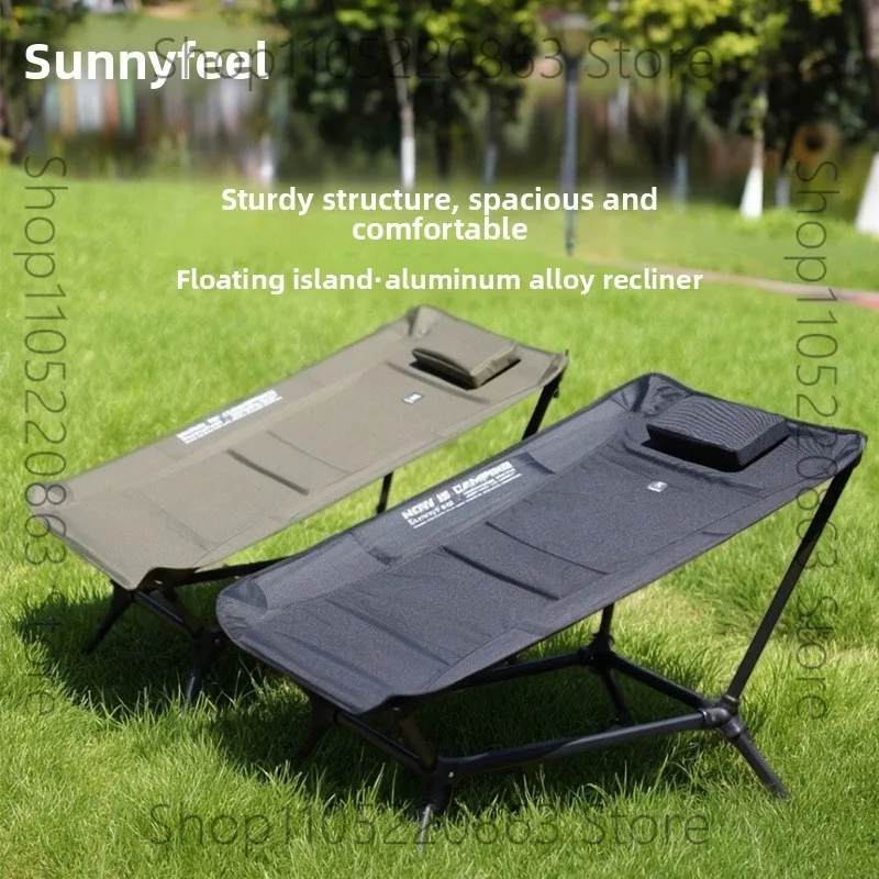 SunnyFeel Mountain Cave Lying Chair Outdoor Folding Chair Portable Picnic Camping Fishing Chair Office Lounger