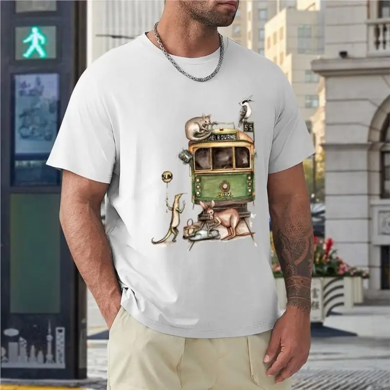 men cotton tshirt Melbourne tram T-Shirt new edition t shirt vintage t shirt T-shirt for a boy T-shirt boys teeshirt o-neck tops