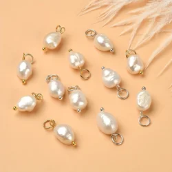 DAINASHI 12pcs 5-7.5MM Natural Baroque Freshwater Pearl Charms DIY Jewlery Making for Women Necklace Pendant Earring Accessories