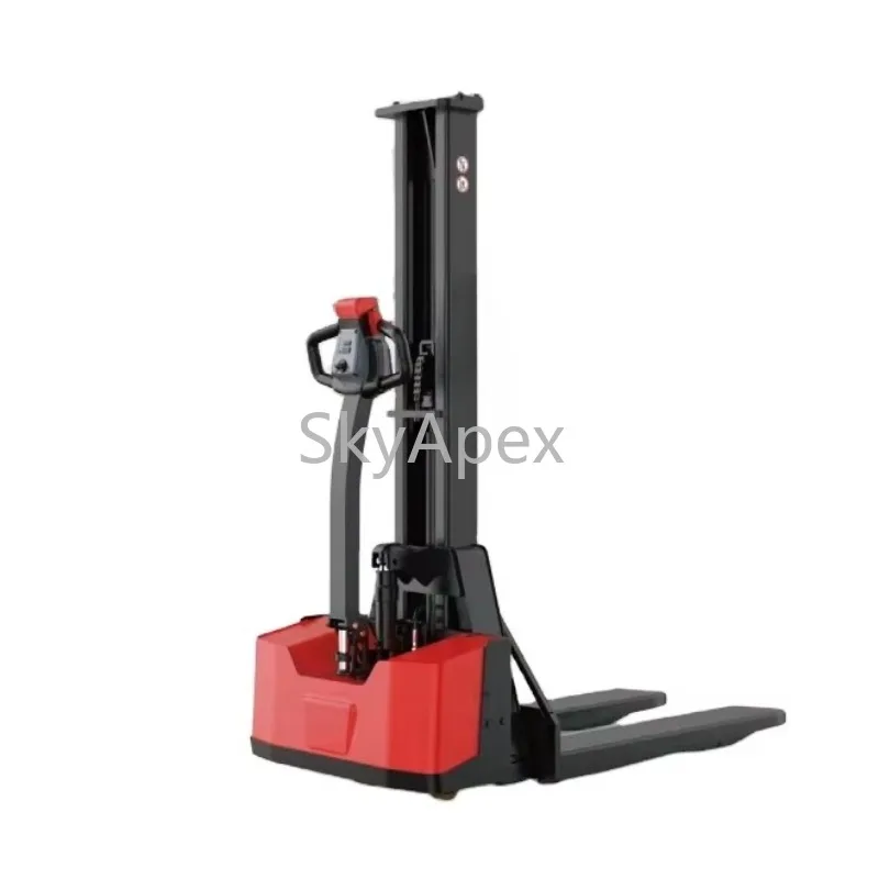 Convenient Portable Mini Double Stacker 115mm Lift Li ion Battery Electric Stacker 1.5T CE Approved High Stability Warehouse Use