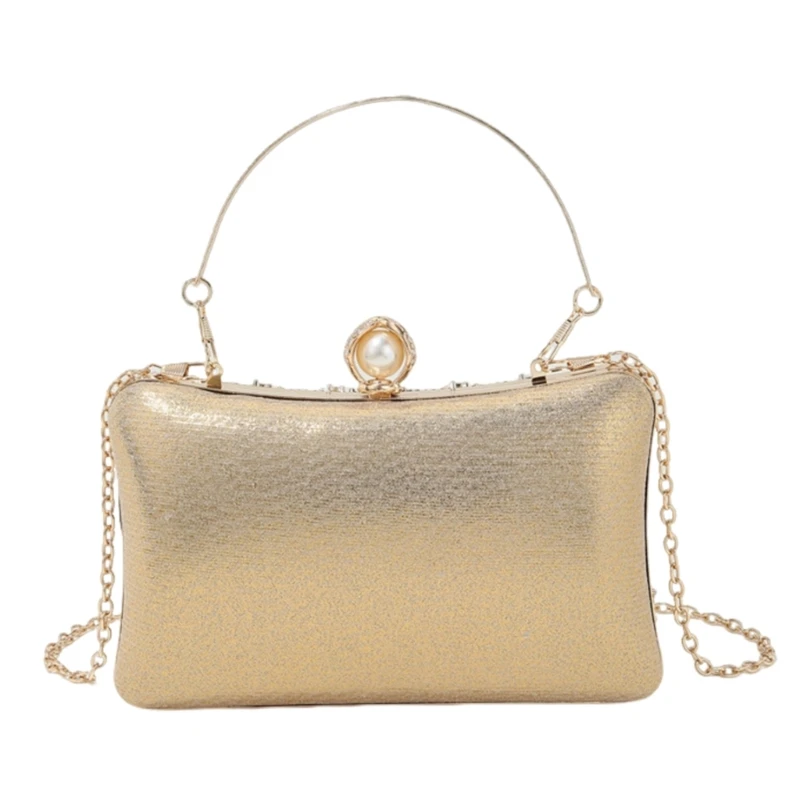Women Evening Clutch Bag Rhinestones Clutch Purse Evening Handbag Fashion Chain Strap Purse for Party and Wedding