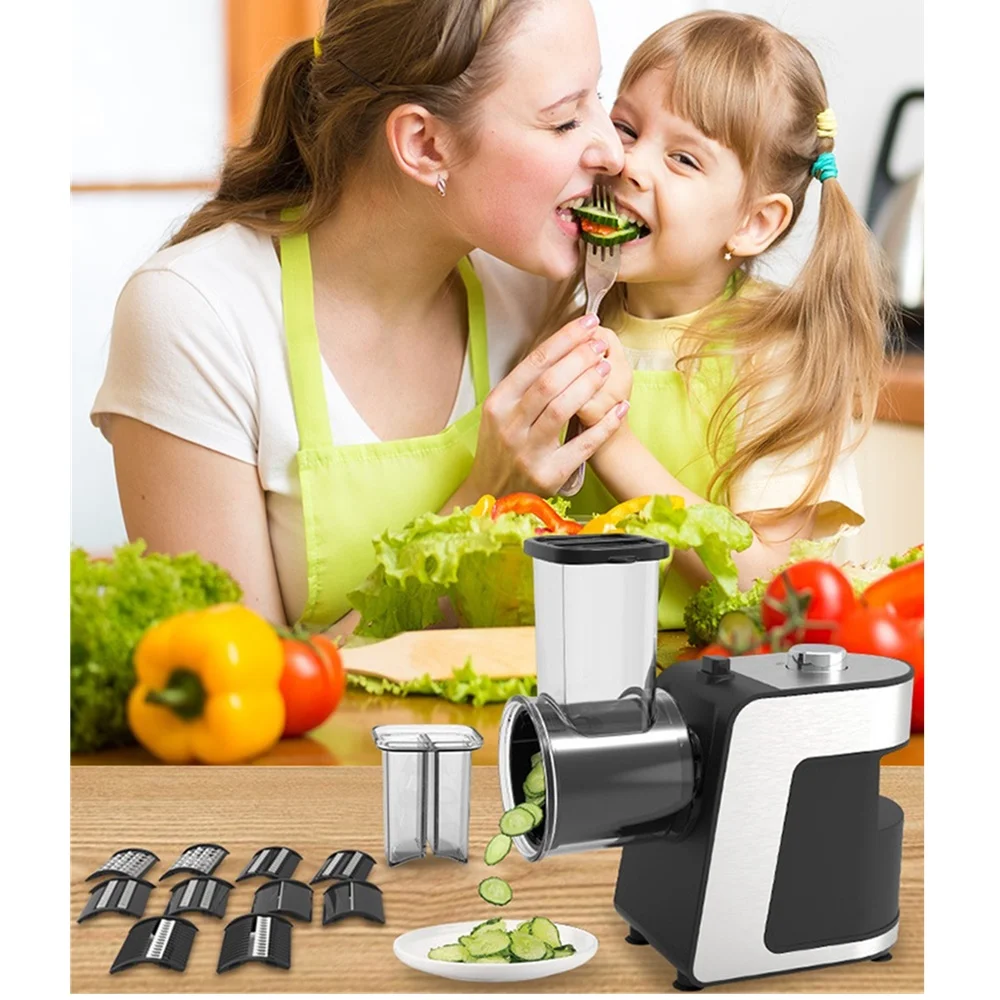 1000W Electric Vegertable Chopper Cutter 5 In 1 Stainless Steel Food Processors Kitchen Mixer Multifunctional Potato Slicer 220V