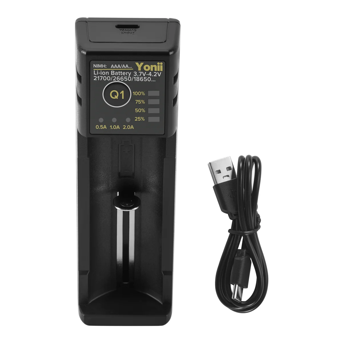 18650 Battery Charger 26650 Usb Smart Nickel Hydrogen Aa Aaa 21700 Single Slot Lithium Battery