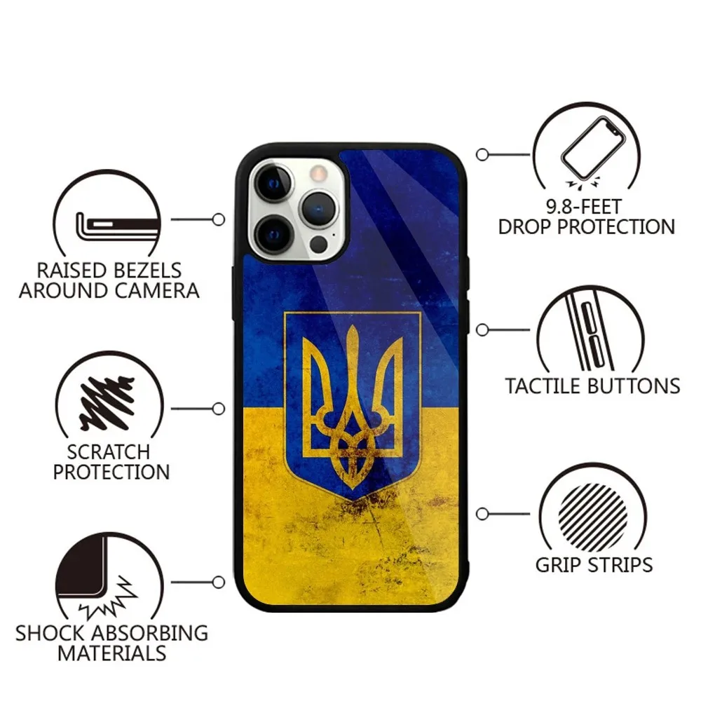 U-Ukraine Flag  Phone Case Strong Magnetic For IPhone 15,14,13,Pro,Max,Plus,11,12,Mini For Magsafe Wireless Charging