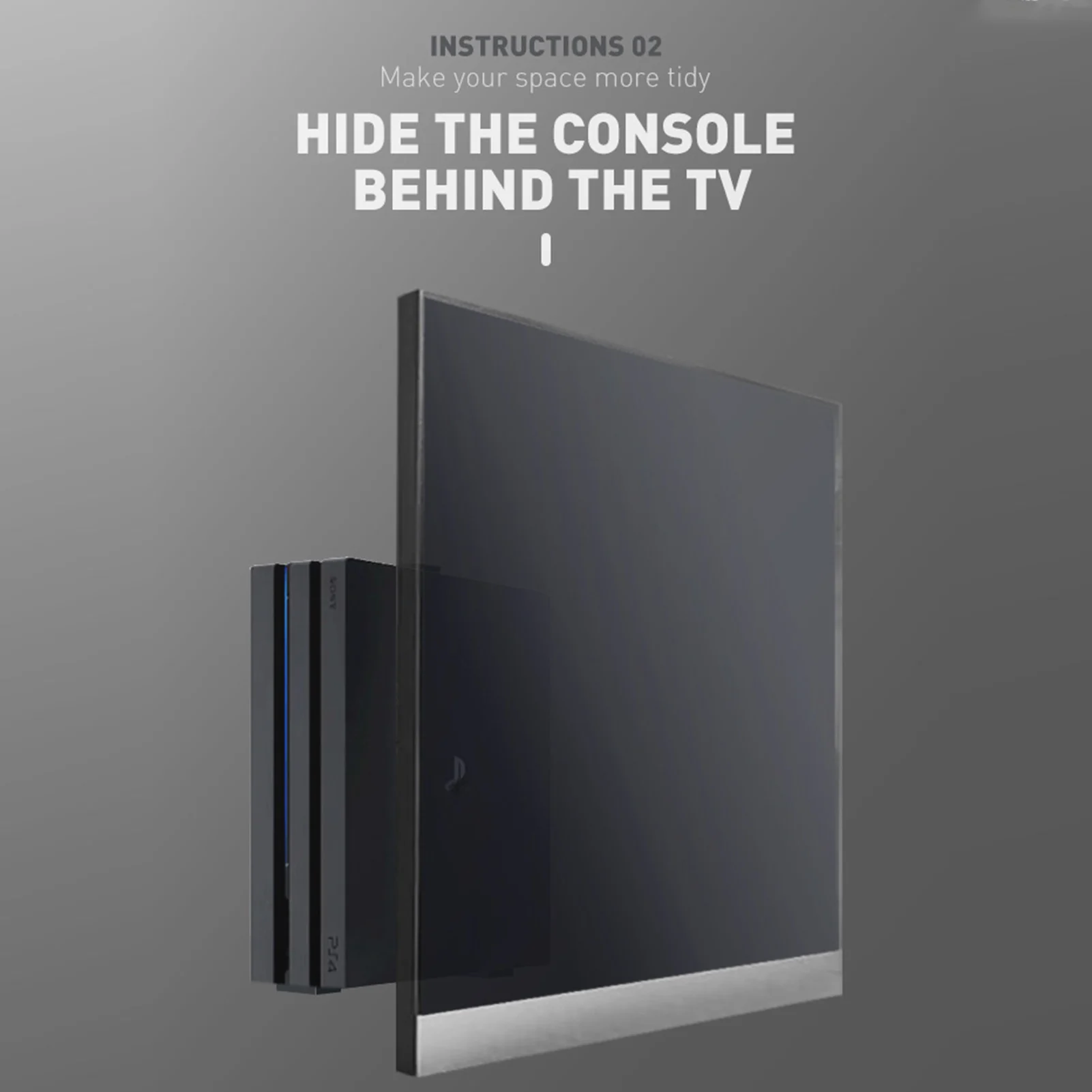 For PS4 Console Wall Mount Bracket Holder For Play station 4 Storage Stand Host Rack Hook Base For PS4 Pro/Slim Accessories