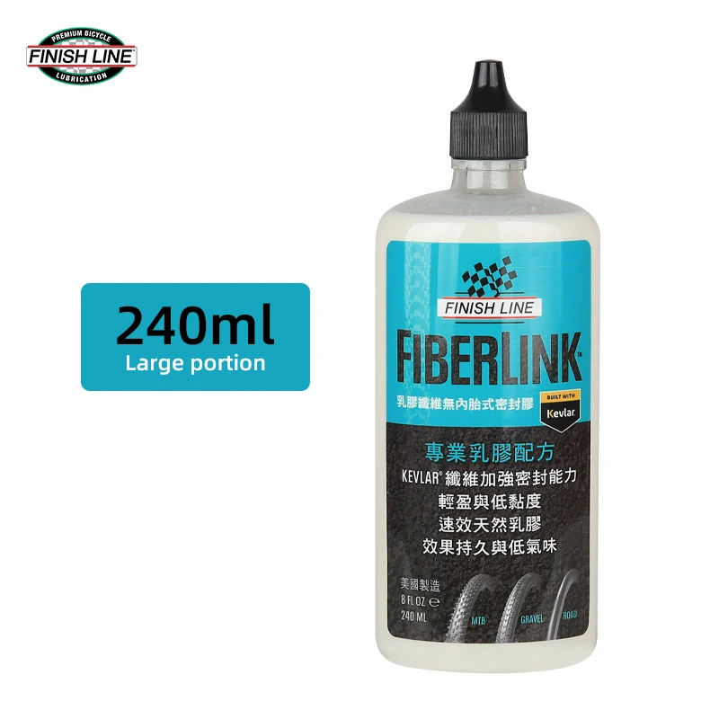 FiberLink 240ml Bicycle Tubeless Sealant Kevlar Fibre Strengthen Sealing Quick Fill Max 8mm Long-Lasting MTB Tire Sealant