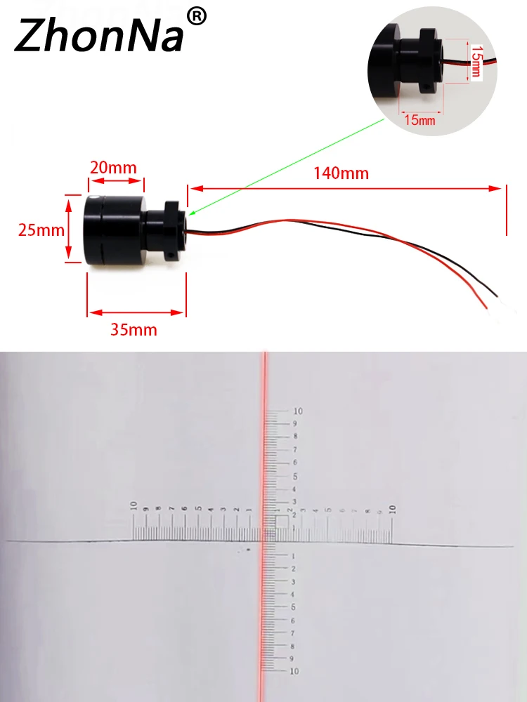 Red Light Laser Module  Starlight Horizontal Line Metal Laser Head DC2.3-5V Stage Lawn Lights Accessories