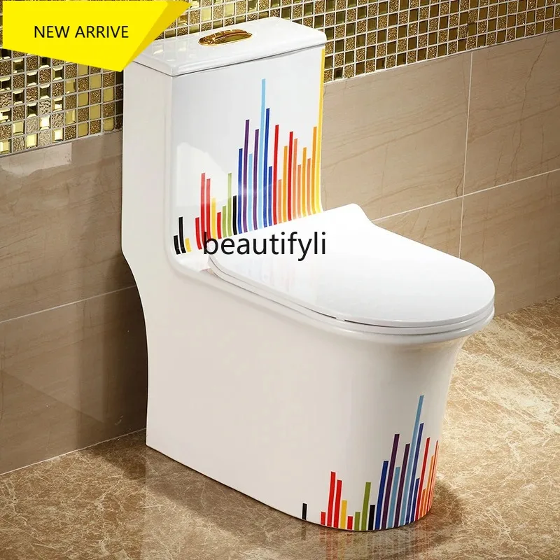 ab01 Household Water Pumping Color Gold Toilet Super Swirl Type Water-saving Odor-proof Toilet Square Personalized Color