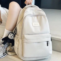 Women Backpack Solid Color Female Multi-pocket Casual Woman's Travel Bag High Quality Schoolbag for Teenage Girl Book Knapsack