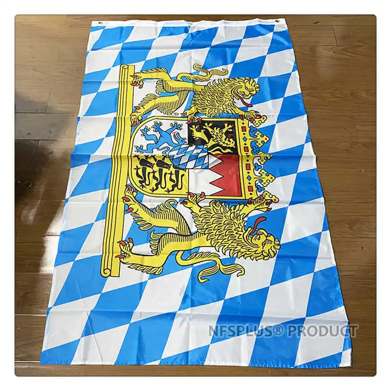 German Bavaria Flag Germany 90x150cm Polyester Lions Printed National Bavarian Flags Banners For Decoration Celebration Sports