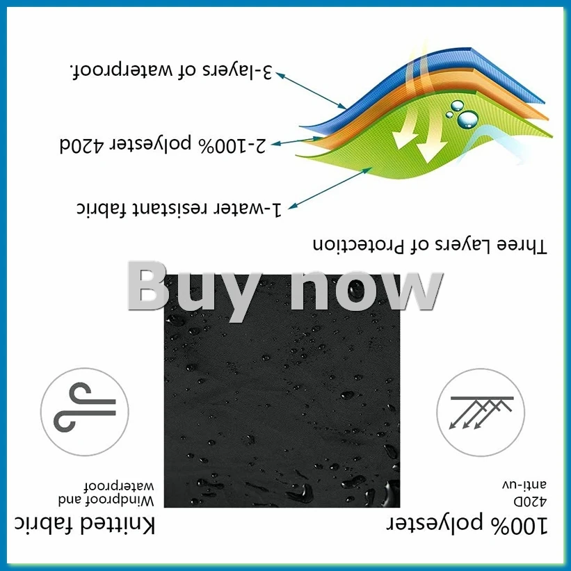 

1 упаковка чехлов для уличной мебели, водонепроницаемый чехол для садового плетеного кресла-шезлонга, защитный слой для террасной мебели - A33R