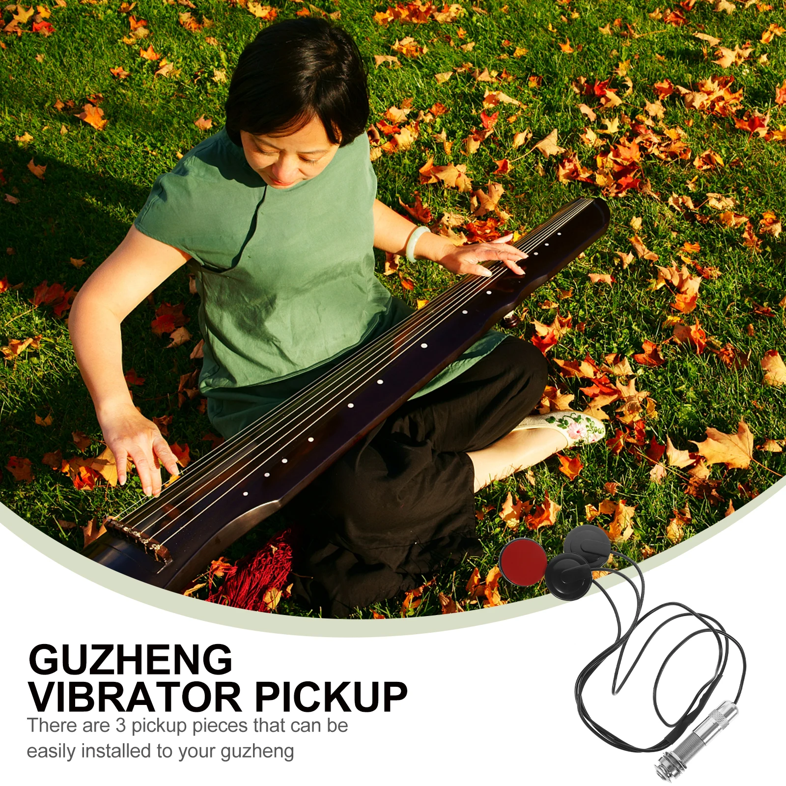

Piezo Pickup for Guzheng Guitar Violin Ukulele Mandolin String Instruments Hole-Free No Noise High Sensitivity Tuning
