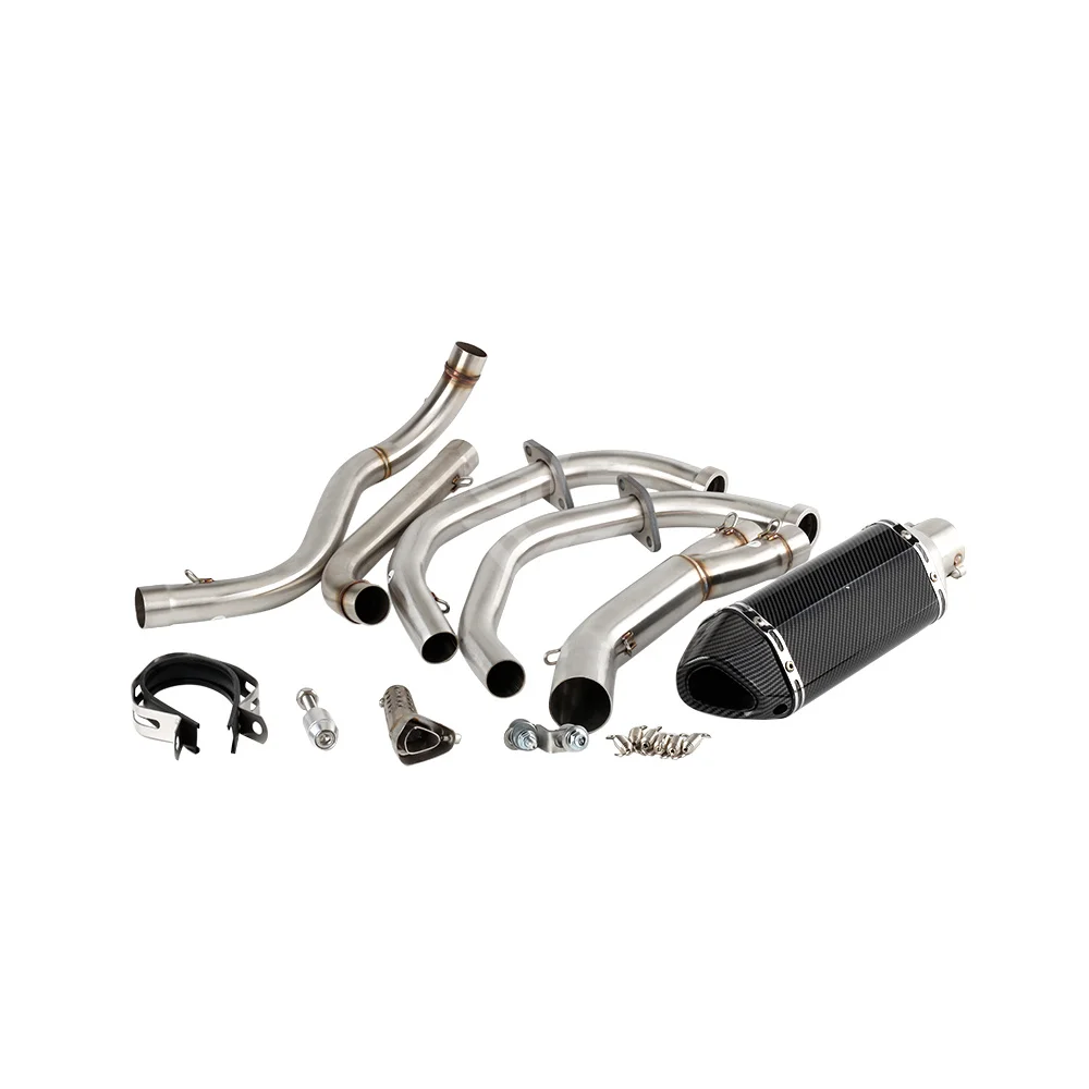 For Kawasaki KLE500 1991 to 2007 KLE 500 Escape Motorcycle Exhaust Muffler With Header Link Pipe Slip-on image 3