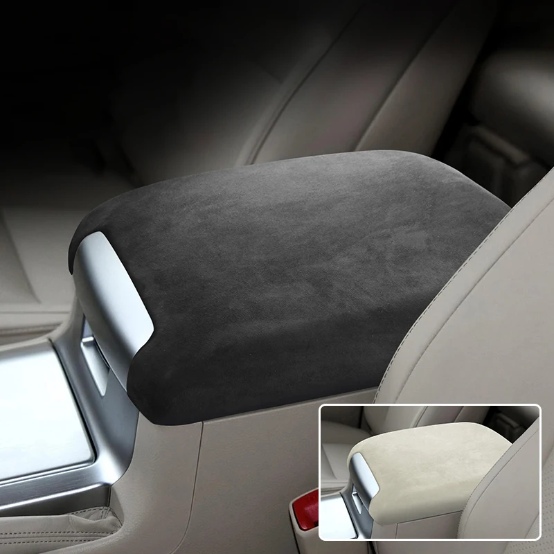 

For TOYOTA Land Crusier LEXUS LX 2010 to 2022 Car Suede Armrest Upper Outer Lid Cover Sheath Shell