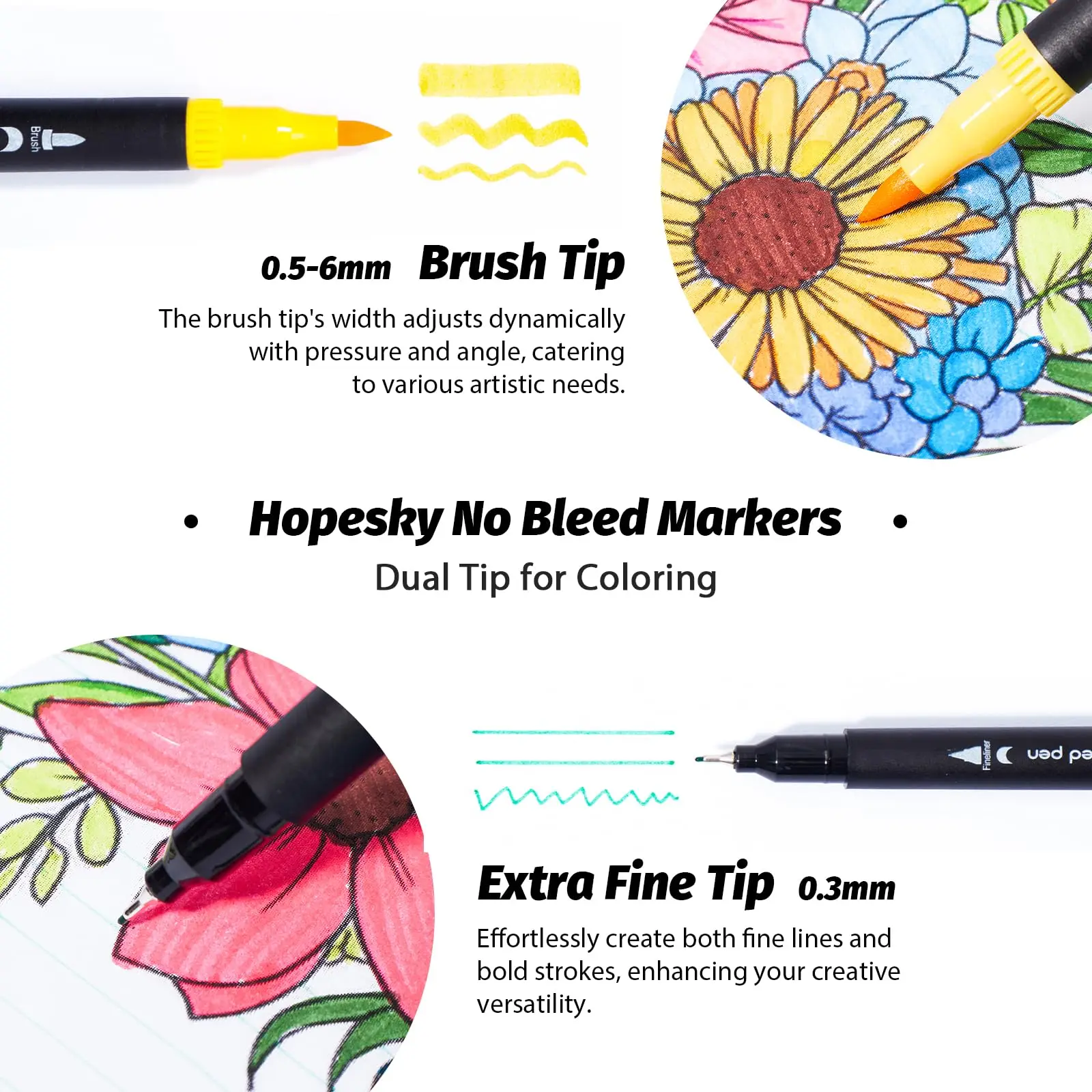 مجموعة أقلام تحديد فنية ممتازة مكونة من 72 لونًا مع حقيبة قابلة للطي - أطراف رفيعة للغاية وفرشاة للفنانين البالغين للرسم والرسم #3