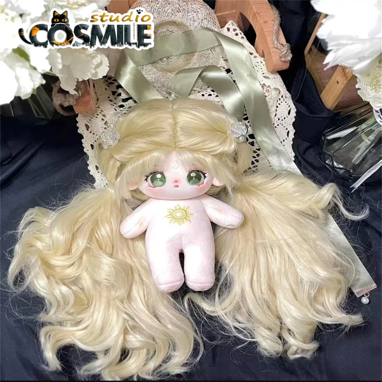 Idol Star Sailor Mermaid Princess Blonde Pelo Largo Ancientry Jinyang Peluche de peluche, muñeca de juguete corporal, Sa XY, 20cm