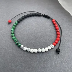 OMY Mixed Colors Turquoise  Woven Free viva Palestine Flag Adjustabe  Bracelets  For Men Women  Wholesale Dropshipping Jewelry