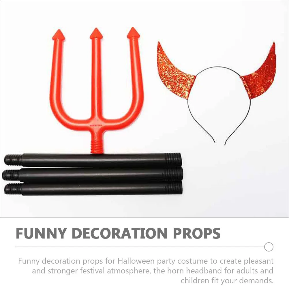 

1Set Devil Ox Horns Headband Set Long-Lasting Durable for Halloween Party Cosplay Women Men Kids Devil Costume