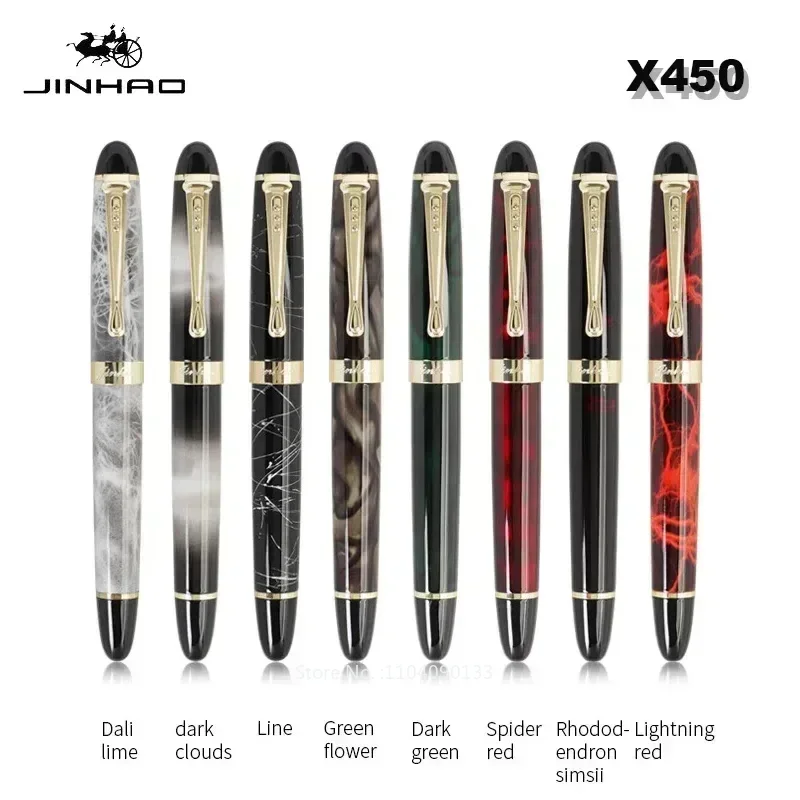 ปากกาหัวแร้ง X450 Jinhao ปากกาสุดหรูขนาด1.0มม. แบบเฉียง /m เครื่องเขียนอุปกรณ์การเขียนของโรงเรียนสำนักงาน