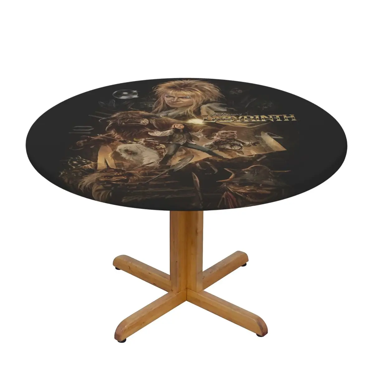 Return To Thra Labyrinth Movie Waterproof Round Tablecloth Oilproof Table Cloth for Kitchen Events Dining Table Cover
