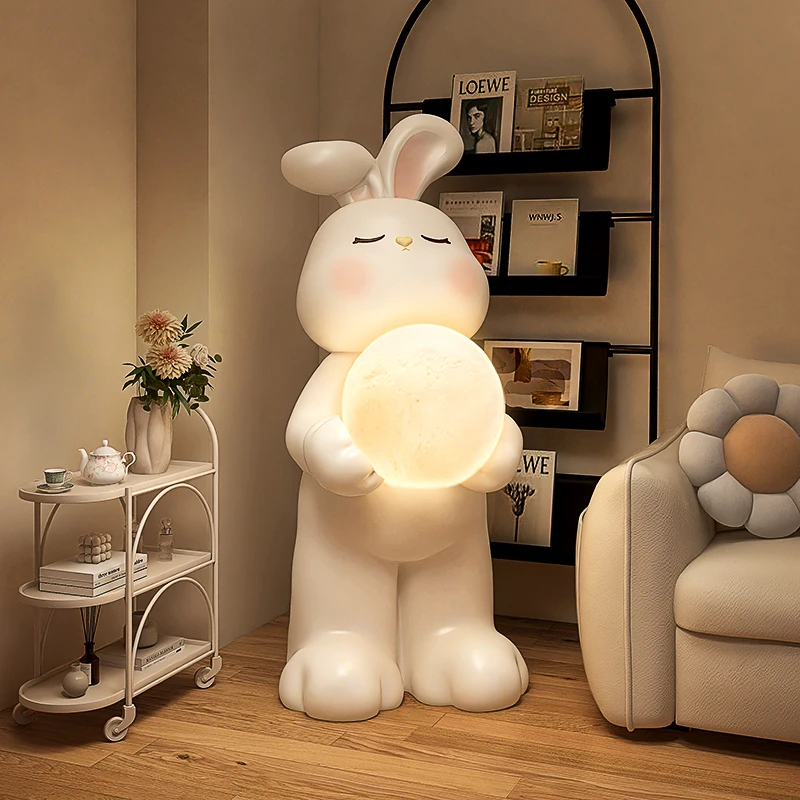 

Rabbit floor lamp living room sofa next to ambient light bedroom high-end light luxury desk lamp