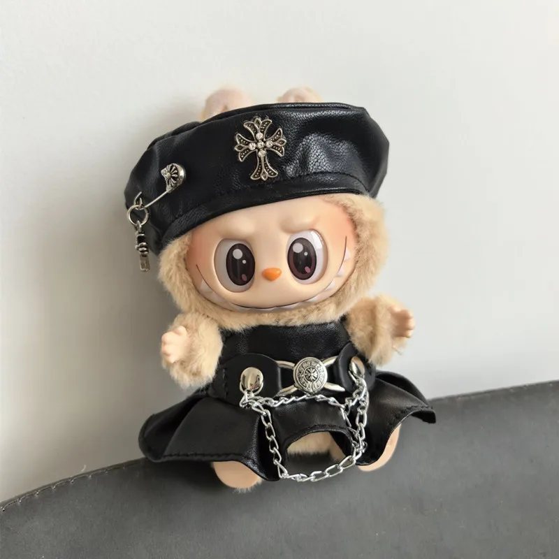 

Only Suitable For Labubu Doll Clothes With Hats Pearl Necklaces Knitted Sets Labubu Doll Clothes Doll Accessories Doll Gifts