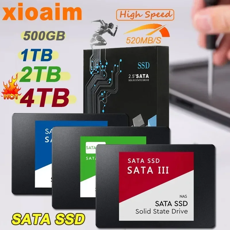 For Xiaomi Portable SSD 2.5Inch 512GB Sata III Hard Drive For Laptop Micco Computer Desktop 2TB Internal Solid State Hard Disk