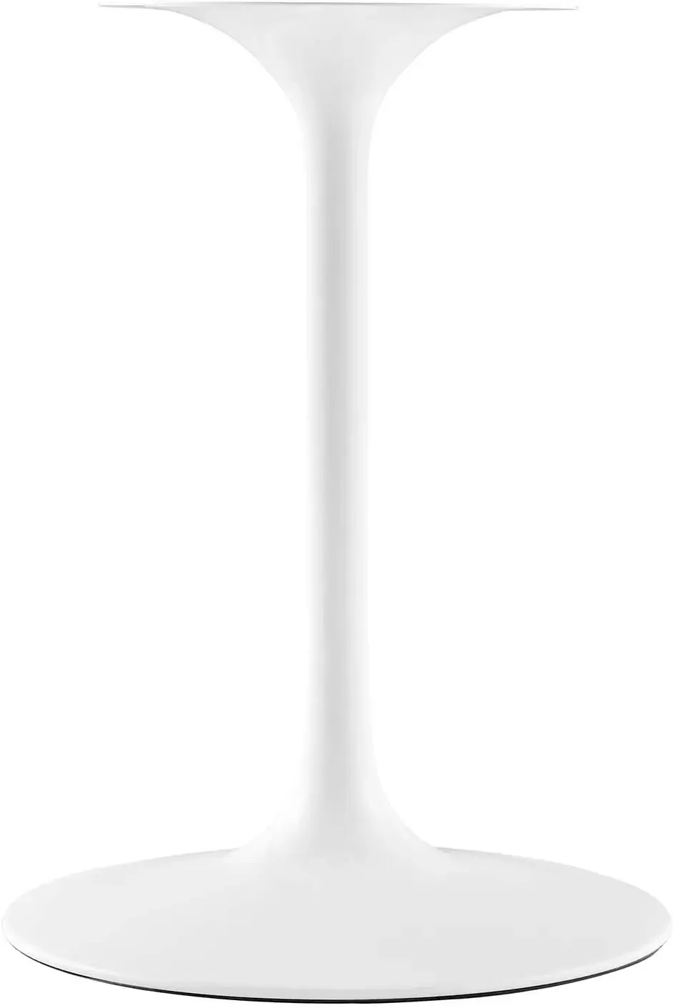 طاولة طعام حديثة من ليبا مقاس 48 بوصة في منتصف القرن مع سطح بيضاوي وقاعدة بقاعدة باللون الأبيض