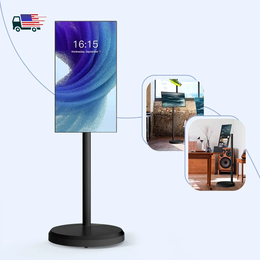 21.5 Inch Battery-Power Android Stand By Me Tv In-cell Touch Screen Gym Gaming Live Room Smart Interactive Smart Displays