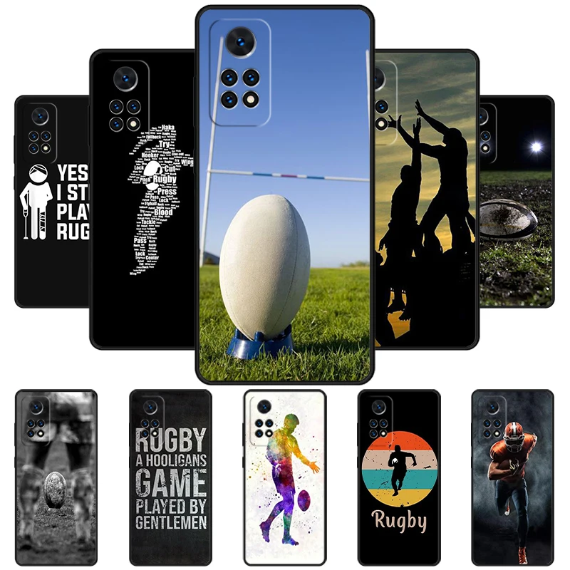 Rugby Phone Case For Redmi Note 11 EPro 11S 10T 9S Promax 8 Pro Xiaomi Mi 11 12X 12S Ultra Cover