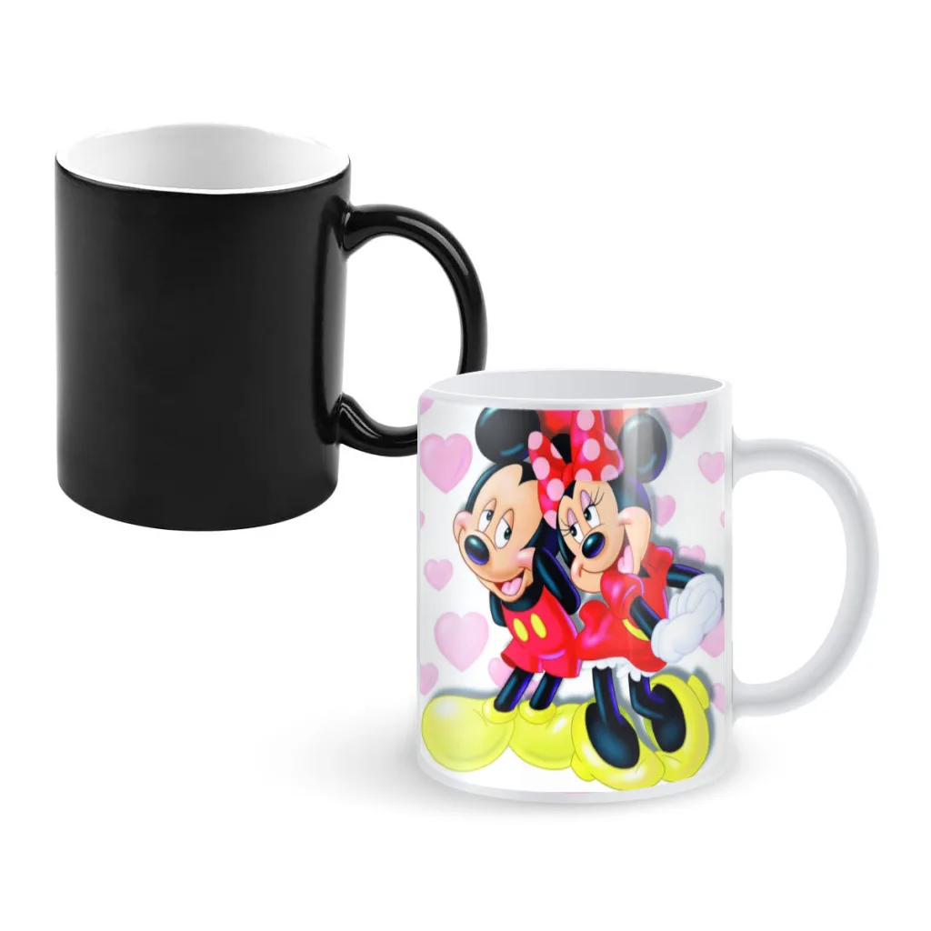 

Mickey Mouse Tea Coffee Mugs Thermal Color-changing Cups 11OZ Ceramic Milk Cup Birthday gift