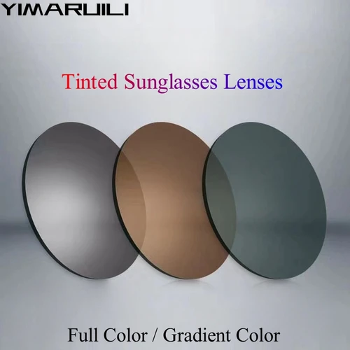 YIMARUILI 1,56/1,61/1,67 gafas de sol asféricas antiluz azul no polarizadas lente CR39 resina HD lente graduada de conducción 1 par