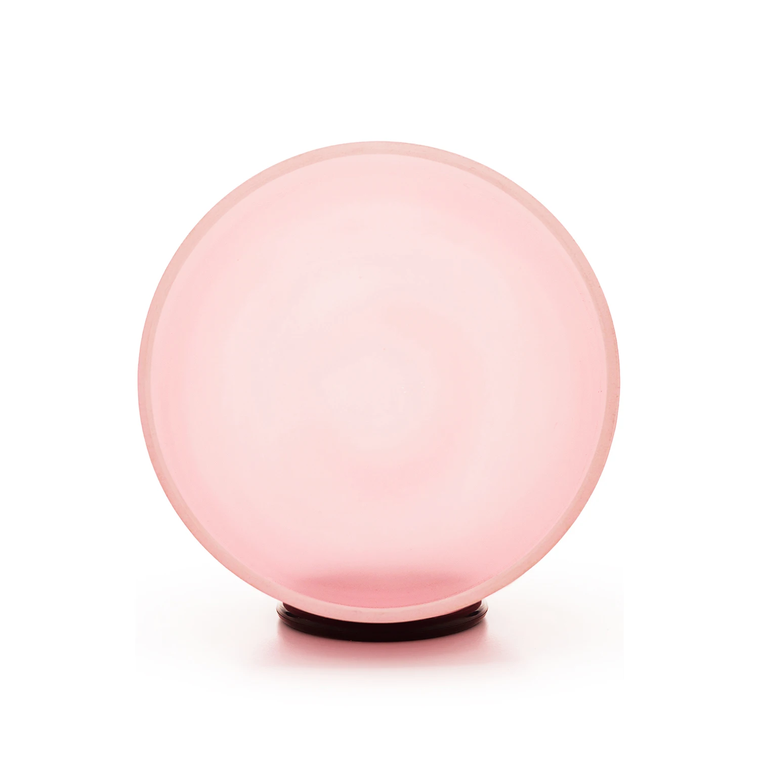 Hye-eun Pink Candy Colored Quartz Crystal Singing Bowl 8 Inch for Sound Healing with Bag and Free Mallet